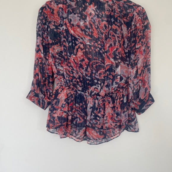 IRO Saola Floral Blouse Multi Medium Size 0-2 French size 34 - Picture 5 of 7